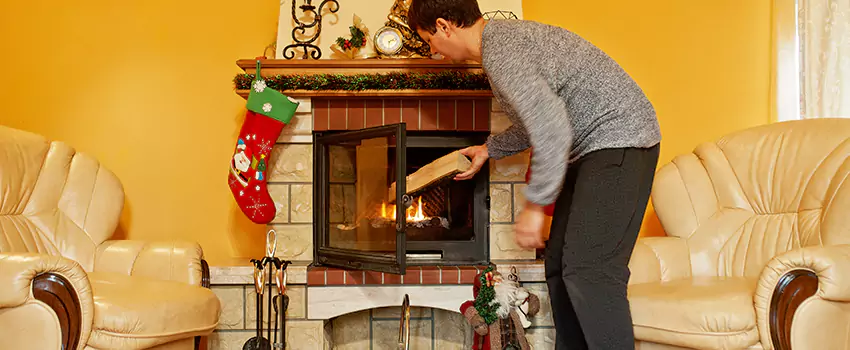 Rusted Metal Fireplace Restoration in Hampton, Virginia